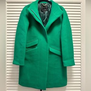 Petite cocoon coat in Italian stadium-cloth wool